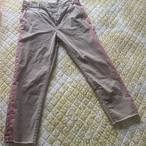 Mother Two-Tone Pink Side-Stripe Jeans